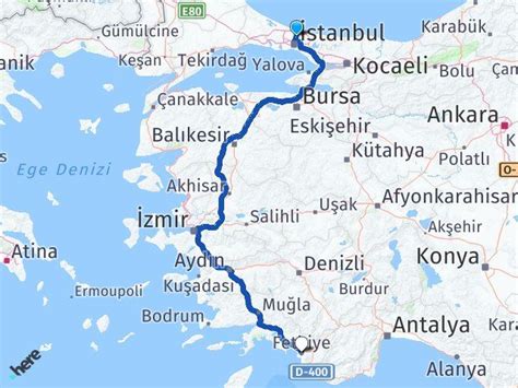istanbul muğla yol tarifi